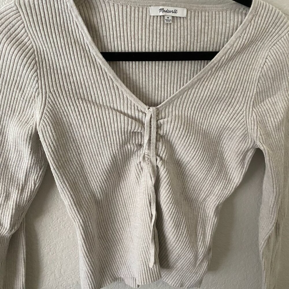madewell knit beige top